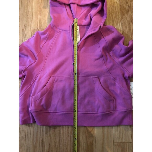 Lululemon Scuba Oversized 1/2 Zip Hoodie Pink Medium Thumbholes NWT - Picture 8 of 10